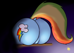 Size: 1625x1161 | Tagged: safe, artist:captainpudgemuffin, rainbow dash, pegasus, pony, butt, butt only, dock, plot, rainbutt dash, solo, the ass was fat