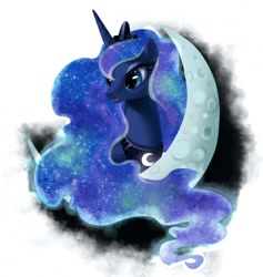 Size: 473x500 | Tagged: dead source, safe, artist:1324321, princess luna, alicorn, pony, bust, crescent moon, moon, solo