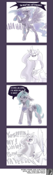 Size: 377x1245 | Tagged: safe, artist:murai shinobu, nightmare moon, princess celestia, princess luna, alicorn, pony, 4koma, comic, exploitable meme, meme, reaction guys, translation, woona