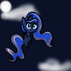 Size: 894x894 | Tagged: safe, artist:moonsharddragon, princess luna, alicorn, pony, chibi, female, horn, mare, solo