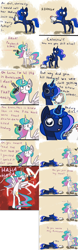 Size: 2000x6421 | Tagged: safe, artist:talludde, princess celestia, princess luna, alicorn, owl, pony, ask the princess of night, comic, gun, harry potter, hedwig