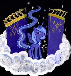 Size: 747x798 | Tagged: safe, artist:flywoodpaperplanes, princess luna, alicorn, pony, female, horn, mare, solo, traditional art