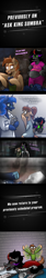 Size: 700x4200 | Tagged: safe, artist:wiggles, king sombra, princess luna, queen umbra, oc, oc:coffee talk, anthro, unicorn, ask king sombra, fanfic, glasses, pregnant, rule 63, wat