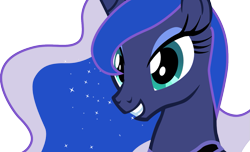 Size: 1377x836 | Tagged: dead source, safe, artist:a01421, princess luna, alicorn, pony, ethereal mane, female, mare, simple background, smiling, solo, starry mane, transparent background, vector