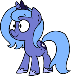 Size: 889x945 | Tagged: safe, artist:strangiesleepy, princess luna, alicorn, pony, cute, simple background, solo, woona