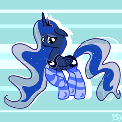 Size: 3000x3000 | Tagged: safe, artist:moonsharddragon, princess luna, alicorn, pony, clothes, socks, solo, striped socks