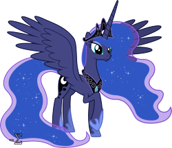 Size: 8820x7610 | Tagged: safe, artist:90sigma, princess luna, alicorn, pony, absurd resolution, older, simple background, solo, transparent background, ultimate luna, vector