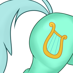 Size: 1280x1280 | Tagged: safe, artist:monopon512, lyra heartstrings, butt only, close-up, cutie mark, plot, simple background, solo, the ass was fat, white background