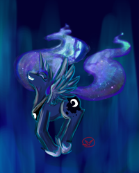 Size: 1500x1875 | Tagged: safe, artist:ryuredwings, princess luna, alicorn, pony, female, horn, mare, simple background, solo