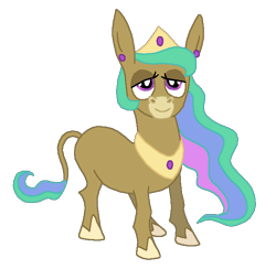 Size: 655x638 | Tagged: safe, artist:skyjagged, princess celestia, mule, princess mulestia, solo, species swap