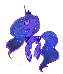 Size: 500x585 | Tagged: safe, artist:aerostatanomaly, princess luna, alicorn, pony, eyes closed, lowres, simple background, solo