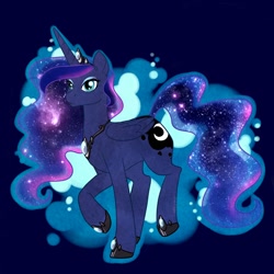 Size: 1280x1280 | Tagged: safe, artist:blargasaurusrex, artist:starkindlerstudio, princess luna, alicorn, pony, alternative jewellery, solo