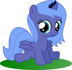 Size: 900x878 | Tagged: safe, artist:ulyssesgrant, princess luna, alicorn, pony, cute, filly, simple background, sitting, solo, transparent background, vector, woona