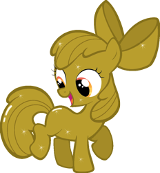 Size: 862x927 | Tagged: safe, artist:plinko, derpibooru import, apple bloom, golden, luster dust