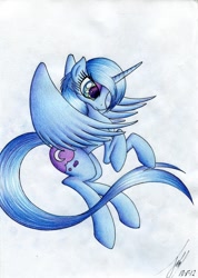 Size: 1189x1672 | Tagged: safe, artist:jacquibim, princess luna, alicorn, pony, female, horn, mare, solo, traditional art