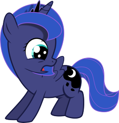 Size: 5021x5157 | Tagged: safe, artist:implatinum, princess luna, alicorn, pony, absurd resolution, cute, filly, simple background, solo, transparent background, vector, woona