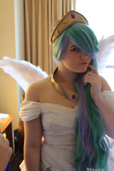 Size: 900x1350 | Tagged: safe, artist:shotalicious, princess celestia, human, cosplay, irl, irl human, photo, solo