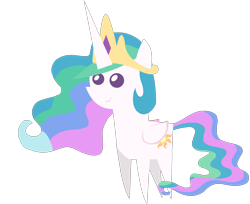 Size: 2091x1706 | Tagged: safe, artist:minipones, princess celestia, alicorn, pony, female, mare, pointy ponies, simple background, smiling, solo, transparent background