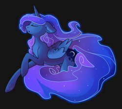 Size: 850x762 | Tagged: safe, artist:pon-ee, princess luna, alicorn, pony, female, horn, mare, simple background, solo