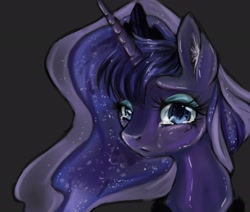 Size: 2600x2200 | Tagged: safe, artist:dream--chan, princess luna, alicorn, pony, crying, female, horn, mare, solo