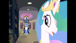 Size: 1920x1080 | Tagged: safe, princess celestia, star swirl the bearded, alicorn, pony, season 4, citation needed, fake