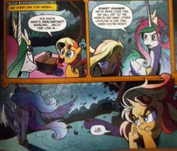 Size: 747x635 | Tagged: safe, idw, princess celestia, sunset shimmer, alicorn, pony, unicorn, spoiler:comic, evil, plot