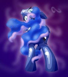 Size: 4000x4535 | Tagged: safe, artist:akoura, princess luna, alicorn, pony, absurd resolution, looking back, solo