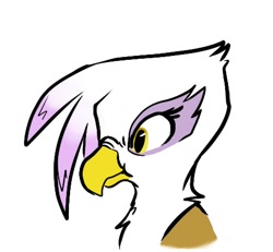 Size: 456x421 | Tagged: safe, artist:php27, derpibooru import, gilda, griffon, female, profile, scrunchy face, simple background, solo, white background