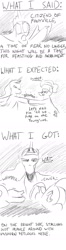 Size: 512x1927 | Tagged: safe, artist:captain mwai, mayor mare, princess luna, alicorn, pony, luna eclipsed, comic, hoofbump, monochrome, unshorn fetlocks