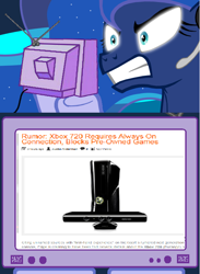 Size: 564x769 | Tagged: safe, princess luna, alicorn, pony, exploitable meme, gamer luna, microsoft, next-gen xbox, rumor, tv meme