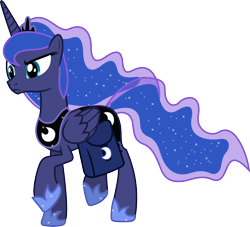 Size: 5045x4590 | Tagged: safe, artist:90sigma, princess luna, alicorn, pony, .svg available, absurd resolution, saddle bag, simple background, solo, svg, transparent background, vector