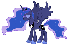 Size: 5600x3840 | Tagged: safe, artist:90sigma, princess luna, alicorn, pony, absurd resolution, eyes closed, simple background, solo, svg, transparent background, vector