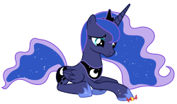 Size: 6400x3760 | Tagged: safe, artist:90sigma, princess luna, alicorn, pony, .svg available, absurd resolution, candy, food, prone, simple background, solo, svg, transparent background, vector