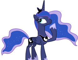 Size: 4800x3680 | Tagged: safe, artist:90sigma, princess luna, alicorn, pony, .svg available, absurd resolution, raised hoof, simple background, solo, svg, transparent background, vector