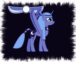 Size: 3960x3210 | Tagged: safe, artist:gennadykalugina, princess luna, alicorn, pony, egyptian, female, horn, mare, solo