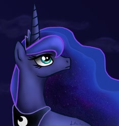 Size: 718x765 | Tagged: safe, artist:xxelectric-skefaxx, princess luna, alicorn, pony, female, horn, mare, simple background, solo