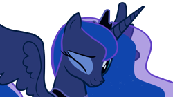 Size: 6400x3600 | Tagged: safe, artist:vunlinur, princess luna, alicorn, pony, reaction image, simple background, solo, transparent background, vector, wink