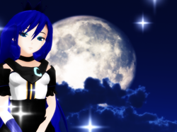 Size: 990x742 | Tagged: safe, artist:snips800, princess luna, humanized, mmd, moon, solo