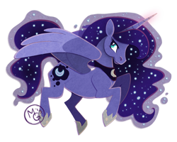 Size: 800x640 | Tagged: safe, artist:tea-tiger, princess luna, alicorn, pony, female, horn, mare, simple background, solo, transparent background