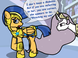 Size: 500x375 | Tagged: safe, artist:flashsentrysartwork, flash sentry, princess celestia, alicorn, pony, ask, ask flash sentry, ask princess molestia, princess molestia