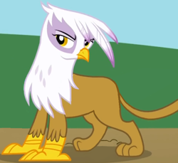 Size: 678x622 | Tagged: safe, derpibooru import, edit, edited screencap, screencap, gilda, griffon, griffon the brush off, solo, wingless