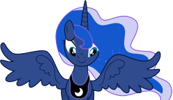 Size: 12345x7159 | Tagged: safe, artist:flawlesstea, princess luna, alicorn, pony, absurd resolution, simple background, smiling, solo, transparent background, vector