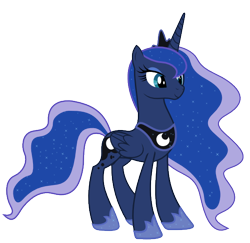 Size: 560x544 | Tagged: safe, artist:alexiy777, princess luna, alicorn, pony, simple background, solo, svg, transparent background, vector