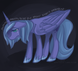 Size: 880x800 | Tagged: safe, artist:steeve, princess luna, alicorn, pony, crying, sad, solo