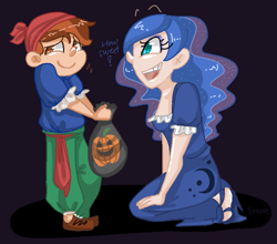 Size: 763x670 | Tagged: safe, artist:steeve, pipsqueak, princess luna, female, humanized, lunapip, male, pirate, shipping, straight