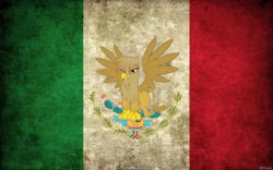 Size: 1280x800 | Tagged: safe, derpibooru import, gilda, griffon, flag, mexican flag, mexico