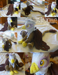 Size: 900x1165 | Tagged: safe, artist:sahikari, derpibooru import, gilda, griffon, irl, photo, plushie