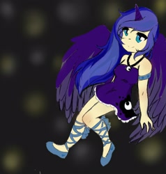 Size: 2000x2100 | Tagged: safe, artist:madelinemad, princess luna, horned humanization, humanized, palindrome get, solo, winged humanization