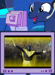 Size: 563x769 | Tagged: safe, princess luna, alicorn, pony, exploitable meme, game overthinker, gamer luna, meme, moviebob, necrothinker, retrothinker, tv meme