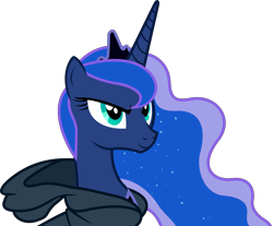 Size: 8030x6634 | Tagged: safe, artist:iphstich, princess luna, alicorn, pony, luna eclipsed, absurd resolution, clothes, hoodie, portrait, simple background, solo, transparent background, vector
